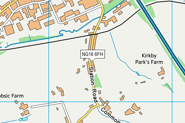 NG16 6FH map - OS VectorMap District (Ordnance Survey) NG16 6FH map - OS VectorMap District (Ordnance Survey)