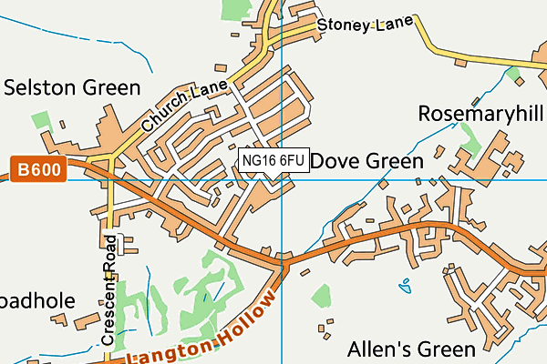 NG16 6FU map - OS VectorMap District (Ordnance Survey)