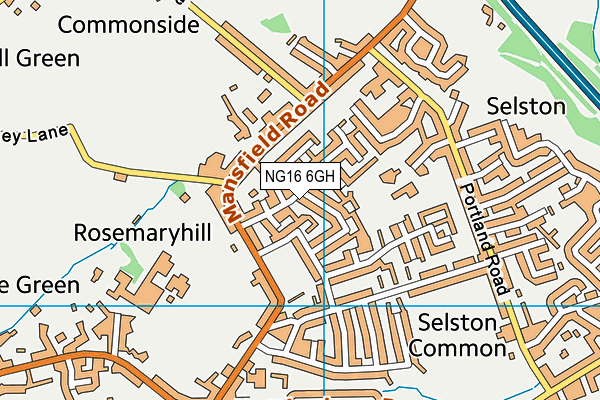 NG16 6GH map - OS VectorMap District (Ordnance Survey) NG16 6GH map - OS VectorMap District (Ordnance Survey)