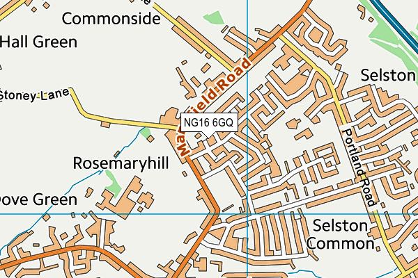 NG16 6GQ map - OS VectorMap District (Ordnance Survey) NG16 6GQ map - OS VectorMap District (Ordnance Survey)