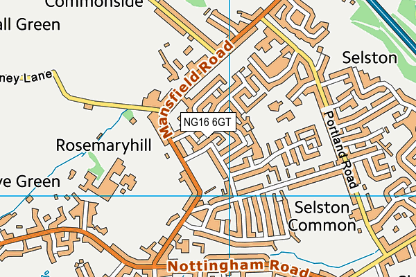 NG16 6GT map - OS VectorMap District (Ordnance Survey) NG16 6GT map - OS VectorMap District (Ordnance Survey)