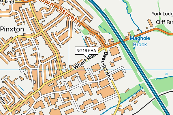 NG16 6HA map - OS VectorMap District (Ordnance Survey) NG16 6HA map - OS VectorMap District (Ordnance Survey)