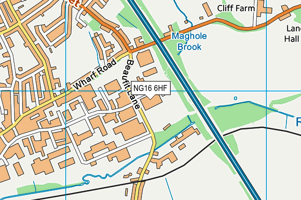 NG16 6HF map - OS VectorMap District (Ordnance Survey) NG16 6HF map - OS VectorMap District (Ordnance Survey)
