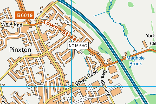 NG16 6HG map - OS VectorMap District (Ordnance Survey) NG16 6HG map - OS VectorMap District (Ordnance Survey)