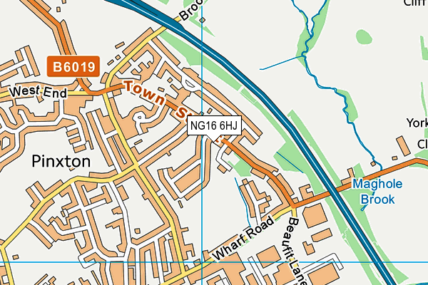 NG16 6HJ map - OS VectorMap District (Ordnance Survey) NG16 6HJ map - OS VectorMap District (Ordnance Survey)