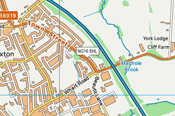 NG16 6HL map - OS VectorMap District (Ordnance Survey) NG16 6HL map - OS VectorMap District (Ordnance Survey)