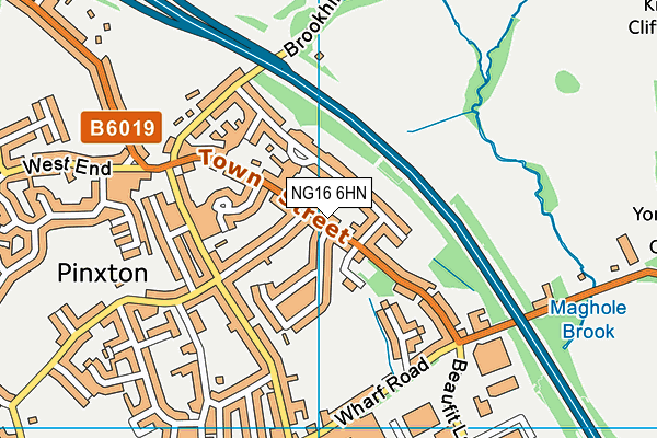 NG16 6HN map - OS VectorMap District (Ordnance Survey) NG16 6HN map - OS VectorMap District (Ordnance Survey)