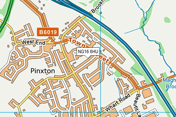 NG16 6HU map - OS VectorMap District (Ordnance Survey) NG16 6HU map - OS VectorMap District (Ordnance Survey)