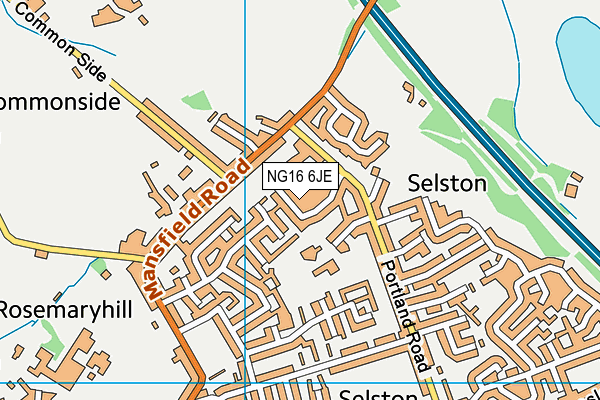 NG16 6JE map - OS VectorMap District (Ordnance Survey) NG16 6JE map - OS VectorMap District (Ordnance Survey)