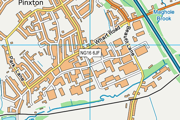 NG16 6JF map - OS VectorMap District (Ordnance Survey) NG16 6JF map - OS VectorMap District (Ordnance Survey)