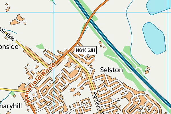 NG16 6JH map - OS VectorMap District (Ordnance Survey) NG16 6JH map - OS VectorMap District (Ordnance Survey)