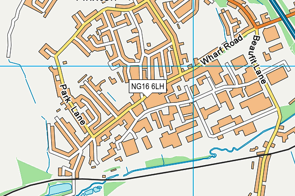 NG16 6LH map - OS VectorMap District (Ordnance Survey) NG16 6LH map - OS VectorMap District (Ordnance Survey)