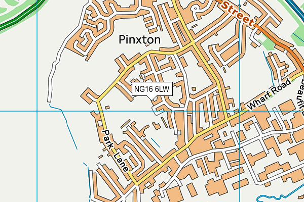NG16 6LW map - OS VectorMap District (Ordnance Survey) NG16 6LW map - OS VectorMap District (Ordnance Survey)