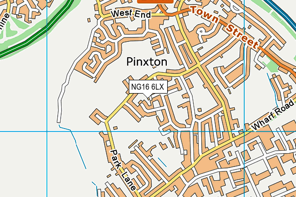NG16 6LX map - OS VectorMap District (Ordnance Survey) NG16 6LX map - OS VectorMap District (Ordnance Survey)