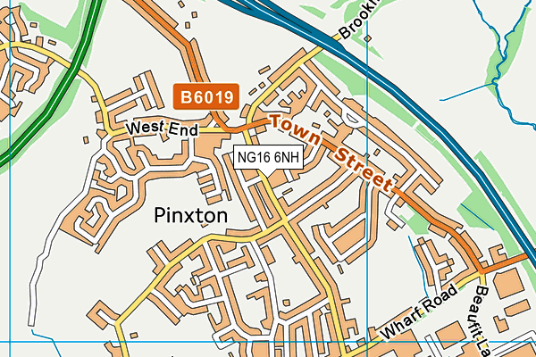 NG16 6NH map - OS VectorMap District (Ordnance Survey) NG16 6NH map - OS VectorMap District (Ordnance Survey)