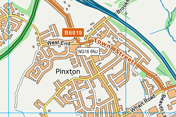 NG16 6NJ map - OS VectorMap District (Ordnance Survey) NG16 6NJ map - OS VectorMap District (Ordnance Survey)