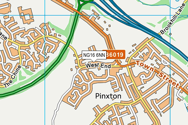 NG16 6NN map - OS VectorMap District (Ordnance Survey) NG16 6NN map - OS VectorMap District (Ordnance Survey)