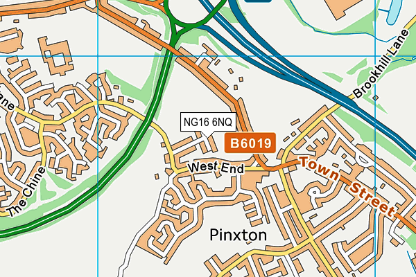 NG16 6NQ map - OS VectorMap District (Ordnance Survey) NG16 6NQ map - OS VectorMap District (Ordnance Survey)