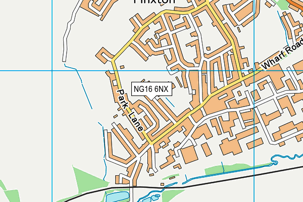 NG16 6NX map - OS VectorMap District (Ordnance Survey) NG16 6NX map - OS VectorMap District (Ordnance Survey)