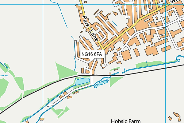 NG16 6PA map - OS VectorMap District (Ordnance Survey)