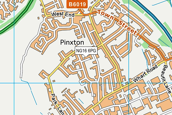 NG16 6PG map - OS VectorMap District (Ordnance Survey) NG16 6PG map - OS VectorMap District (Ordnance Survey)