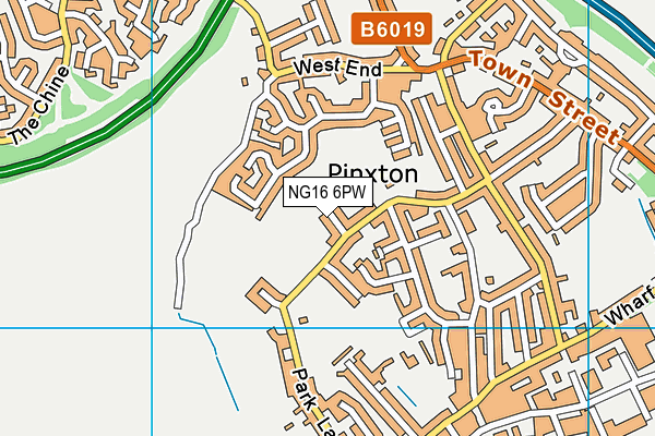 NG16 6PW map - OS VectorMap District (Ordnance Survey) NG16 6PW map - OS VectorMap District (Ordnance Survey)