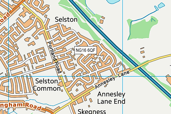 NG16 6QF map - OS VectorMap District (Ordnance Survey) NG16 6QF map - OS VectorMap District (Ordnance Survey)