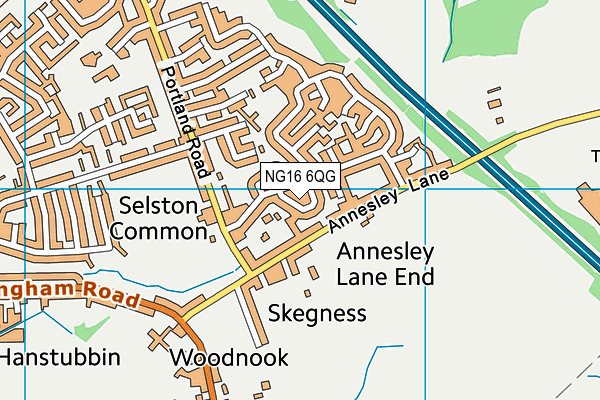 NG16 6QG map - OS VectorMap District (Ordnance Survey) NG16 6QG map - OS VectorMap District (Ordnance Survey)