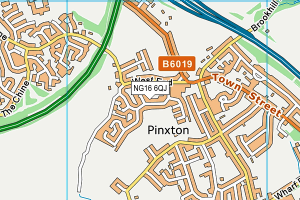 NG16 6QJ map - OS VectorMap District (Ordnance Survey) NG16 6QJ map - OS VectorMap District (Ordnance Survey)