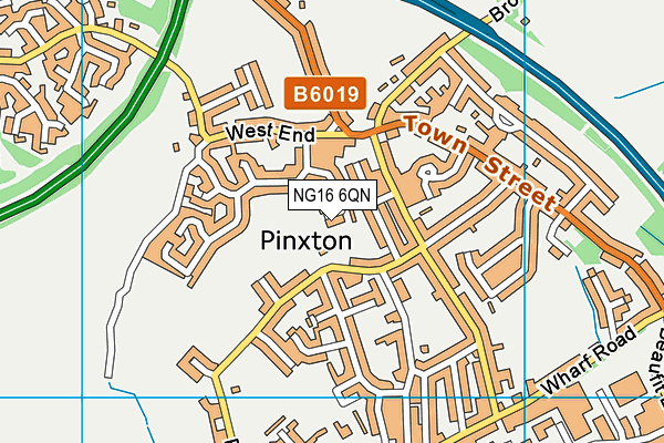 NG16 6QN map - OS VectorMap District (Ordnance Survey) NG16 6QN map - OS VectorMap District (Ordnance Survey)