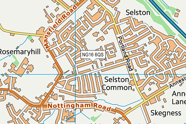 NG16 6QS map - OS VectorMap District (Ordnance Survey) NG16 6QS map - OS VectorMap District (Ordnance Survey)