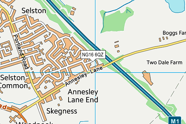 NG16 6QZ map - OS VectorMap District (Ordnance Survey)
