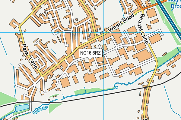 NG16 6RZ map - OS VectorMap District (Ordnance Survey) NG16 6RZ map - OS VectorMap District (Ordnance Survey)