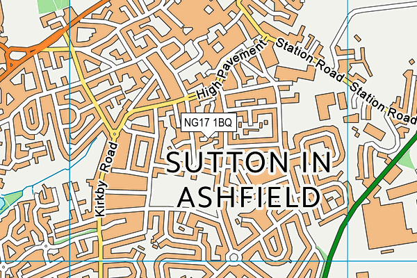 NG17 1BQ map - OS VectorMap District (Ordnance Survey) NG17 1BQ map - OS VectorMap District (Ordnance Survey)