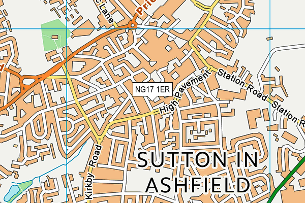 NG17 1ER map - OS VectorMap District (Ordnance Survey) NG17 1ER map - OS VectorMap District (Ordnance Survey)