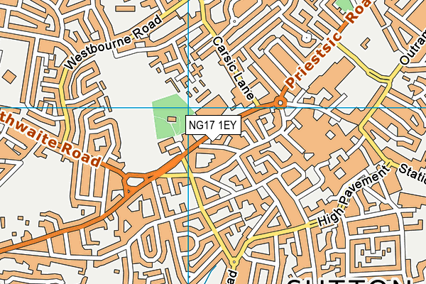 NG17 1EY map - OS VectorMap District (Ordnance Survey) NG17 1EY map - OS VectorMap District (Ordnance Survey)