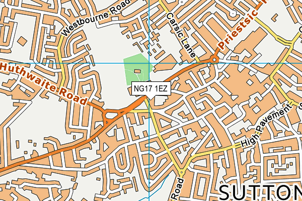 NG17 1EZ map - OS VectorMap District (Ordnance Survey) NG17 1EZ map - OS VectorMap District (Ordnance Survey)