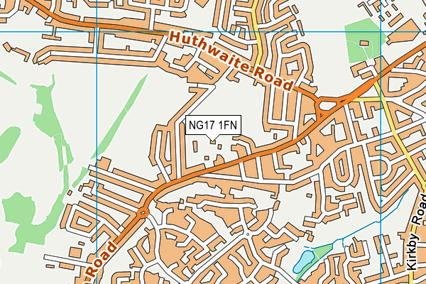 NG17 1FN map - OS VectorMap District (Ordnance Survey) NG17 1FN map - OS VectorMap District (Ordnance Survey)