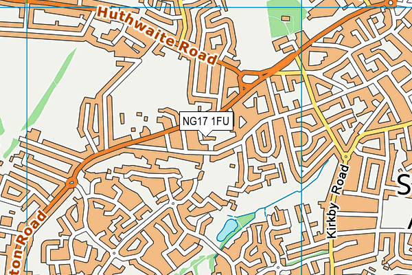 NG17 1FU map - OS VectorMap District (Ordnance Survey) NG17 1FU map - OS VectorMap District (Ordnance Survey)