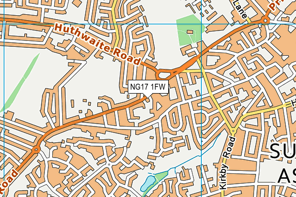 NG17 1FW map - OS VectorMap District (Ordnance Survey) NG17 1FW map - OS VectorMap District (Ordnance Survey)