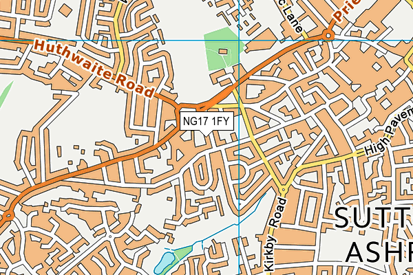 NG17 1FY map - OS VectorMap District (Ordnance Survey) NG17 1FY map - OS VectorMap District (Ordnance Survey)