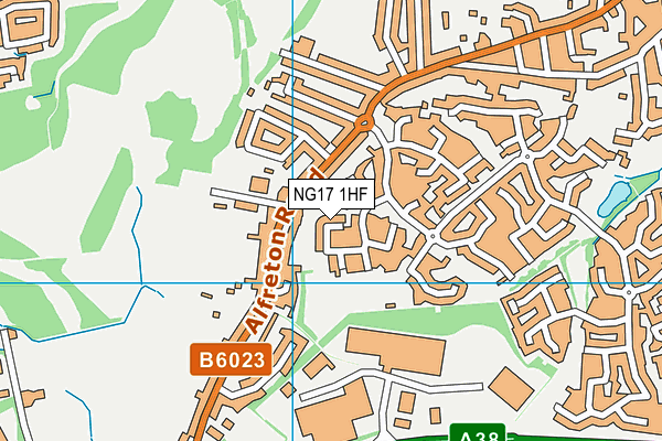 NG17 1HF map - OS VectorMap District (Ordnance Survey) NG17 1HF map - OS VectorMap District (Ordnance Survey)