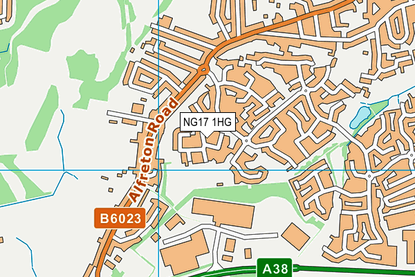 NG17 1HG map - OS VectorMap District (Ordnance Survey) NG17 1HG map - OS VectorMap District (Ordnance Survey)