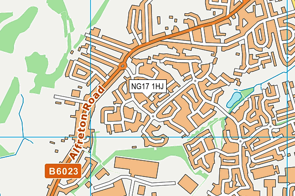 NG17 1HJ map - OS VectorMap District (Ordnance Survey) NG17 1HJ map - OS VectorMap District (Ordnance Survey)