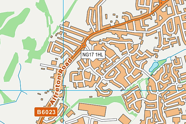 NG17 1HL map - OS VectorMap District (Ordnance Survey) NG17 1HL map - OS VectorMap District (Ordnance Survey)