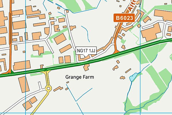 NG17 1JJ map - OS VectorMap District (Ordnance Survey)