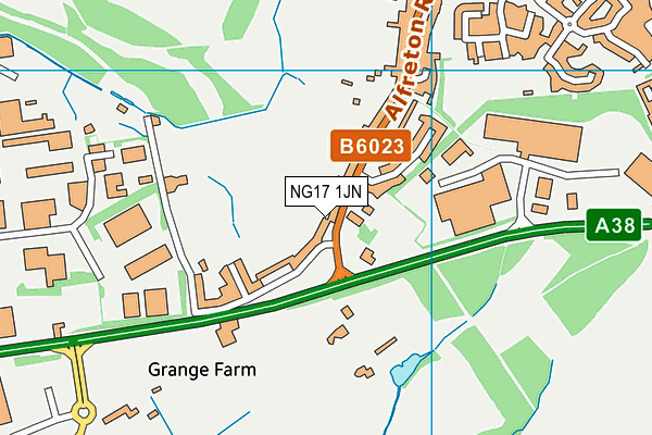 NG17 1JN map - OS VectorMap District (Ordnance Survey)