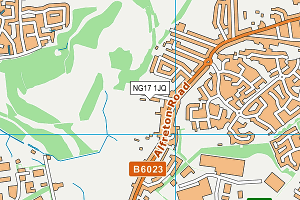 NG17 1JQ map - OS VectorMap District (Ordnance Survey) NG17 1JQ map - OS VectorMap District (Ordnance Survey)