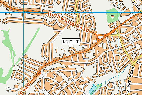 NG17 1JT map - OS VectorMap District (Ordnance Survey) NG17 1JT map - OS VectorMap District (Ordnance Survey)