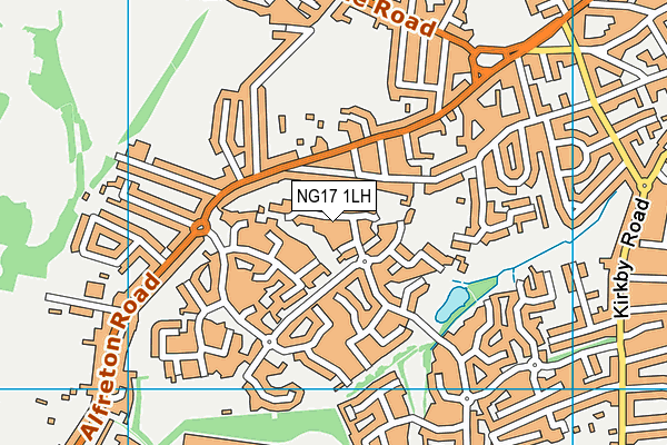 NG17 1LH map - OS VectorMap District (Ordnance Survey) NG17 1LH map - OS VectorMap District (Ordnance Survey)